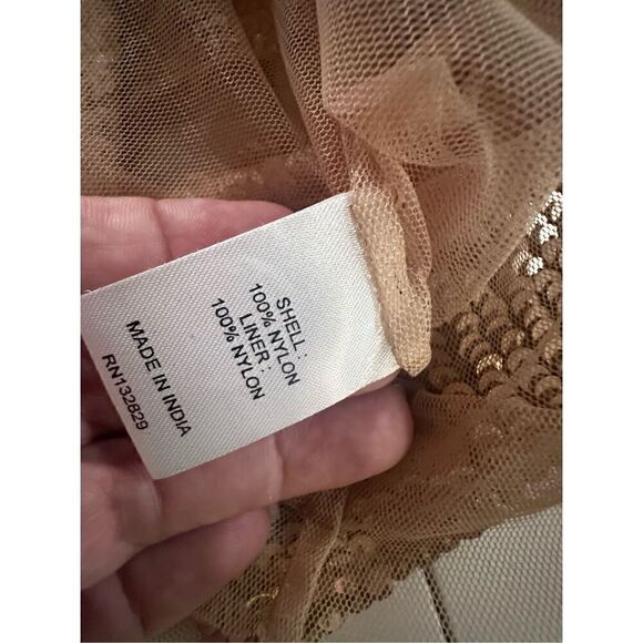 Lovers + Friends Women's Sequin Lux Mini Dress Gold Size Small - Picture 8 of 9